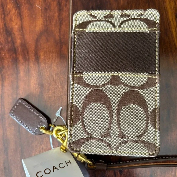 NEW Coach Signature Brown and Tan iPod Case Holder NWT - Picture 6 of 11